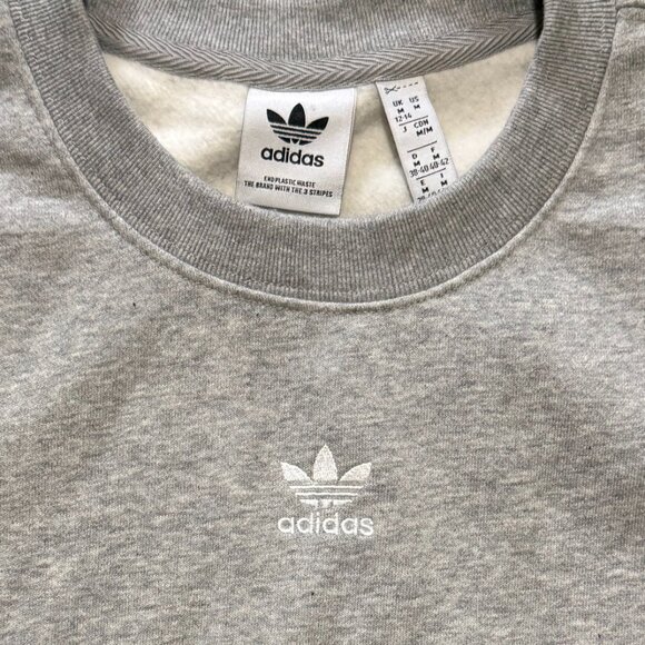 Adidas NWT Womans Light Gray Cropped Sweatshirt - Picture 4 of 5